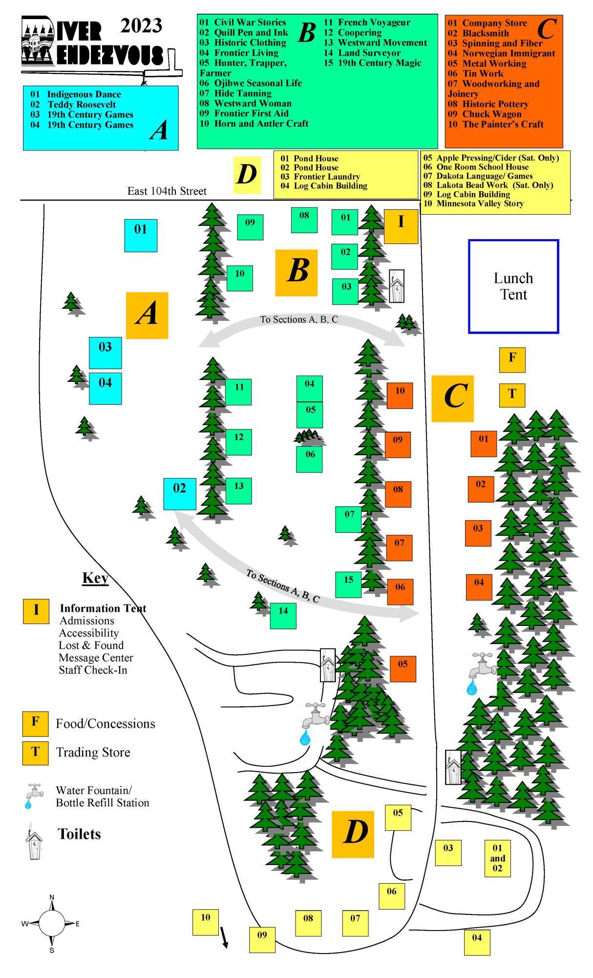 2023 River Rendezvous Site Map