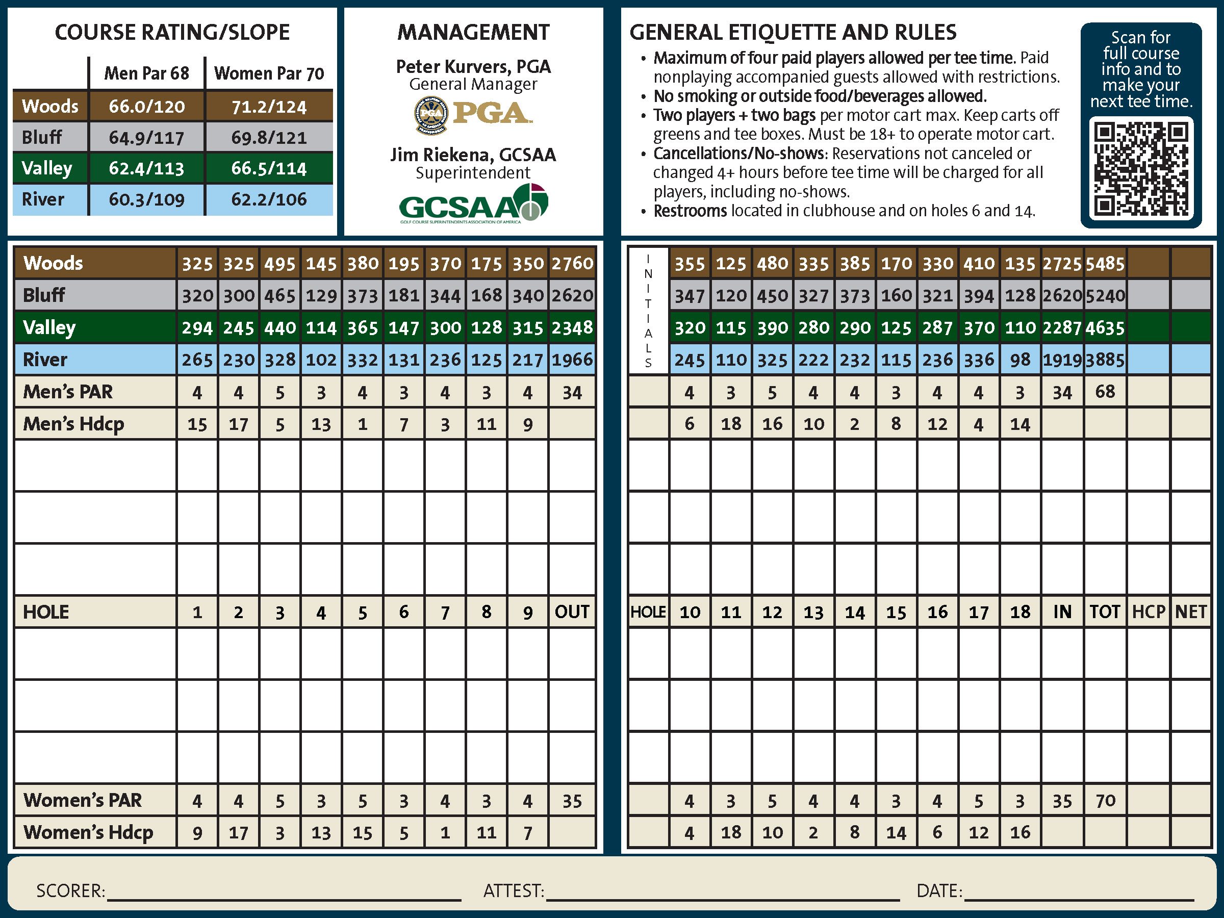 Dwan Golf Course Scorecard 2024 INSIDE