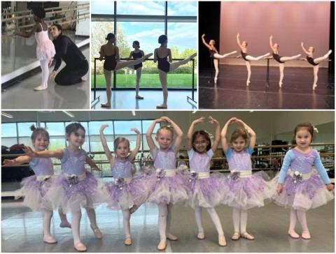 Continental Ballet Company Photo Montage of kids and young adults practicing