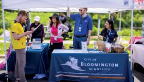 City Finance staff tabling an event