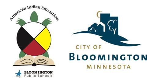 Bloomington Schools American Indian Education logo + City of Bloomington logo