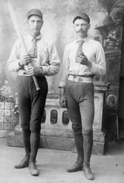 Two baseball players from the early 1900s