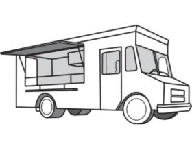 Illustration of a food truck