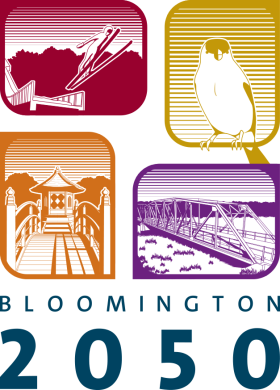 Logo for Bloomington 2050 Comprehensive Plan