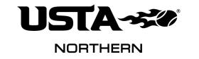 Black USTA Northern logo with flaming tennis ball image