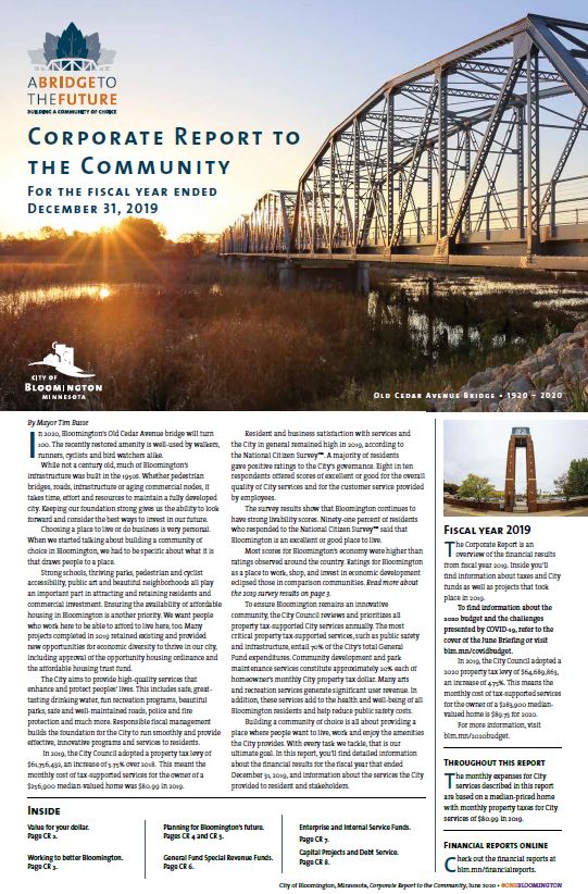 2019 Corporate Report Cover