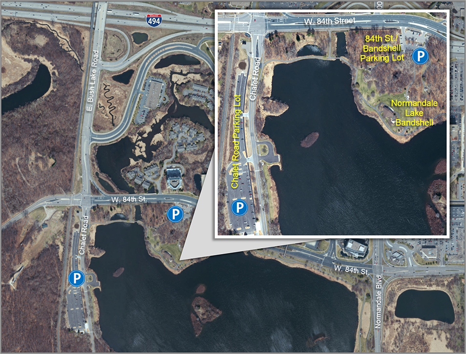 Normandale Bandshell Parking Map