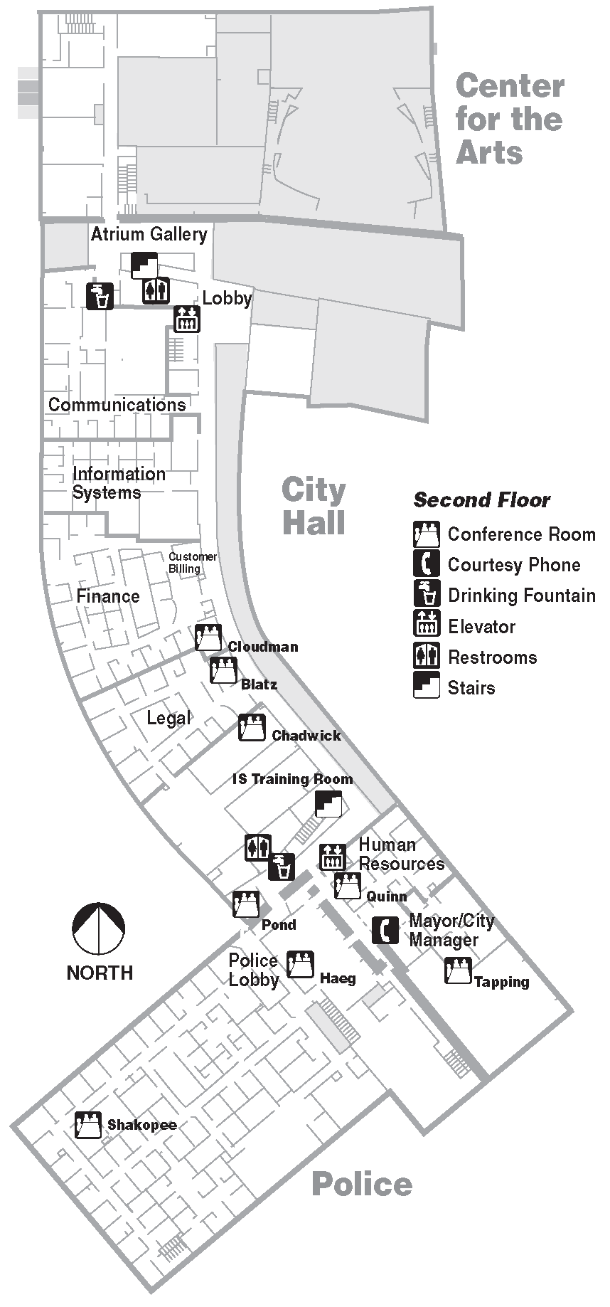 Civic Plaza second floor layout.