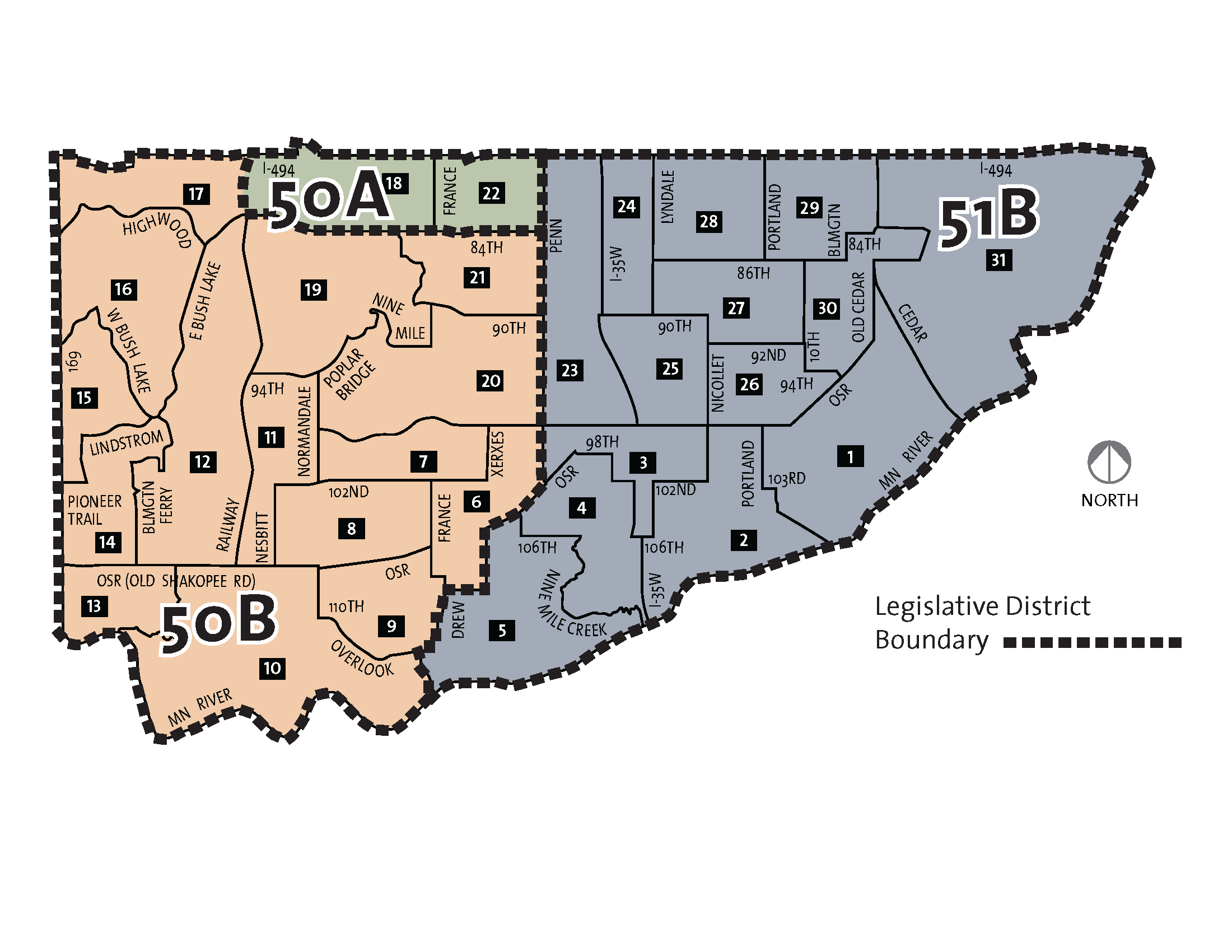 Legislative districts and precincts