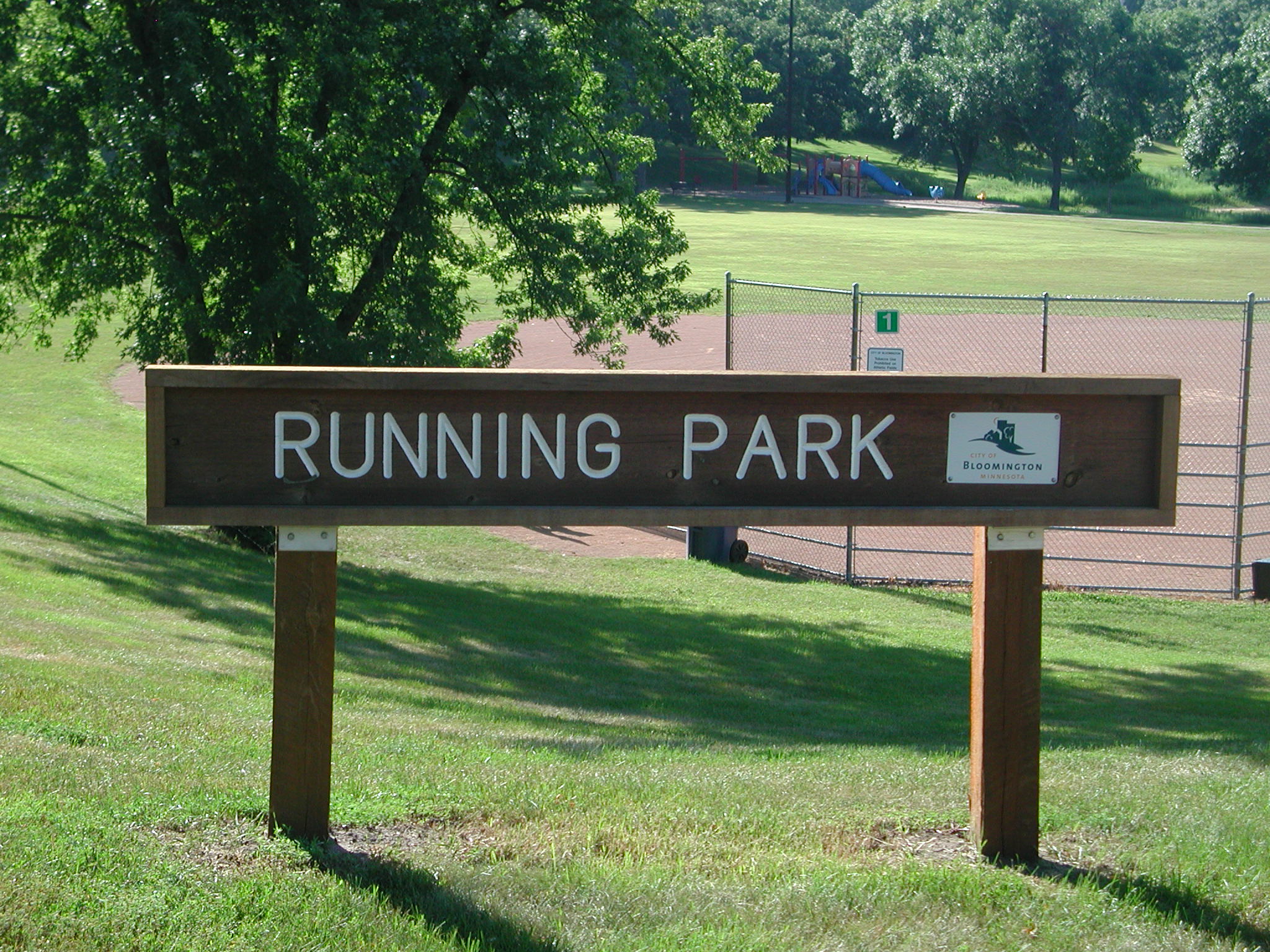 Running Park Monument Sign
