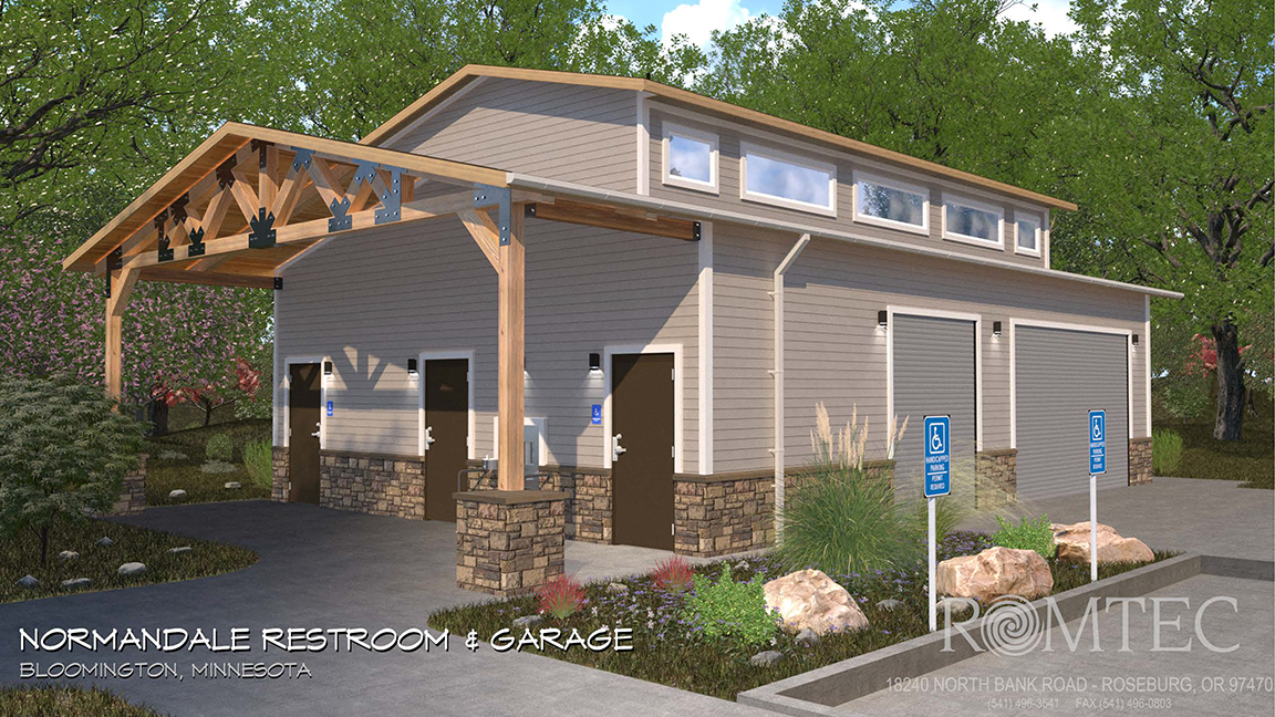New Normandale Restrooms-Garage Rendering 2022
