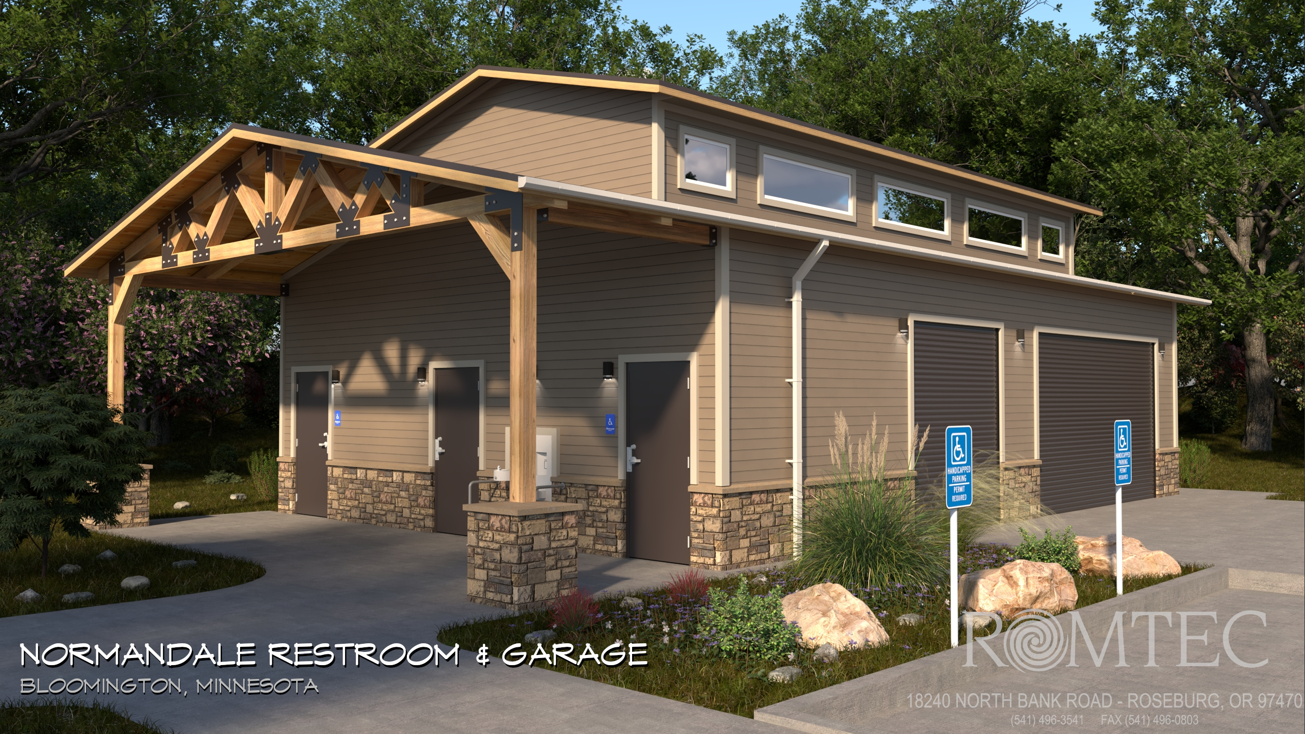New Normandale Lake Park Restroom and Maintenance Building 2023