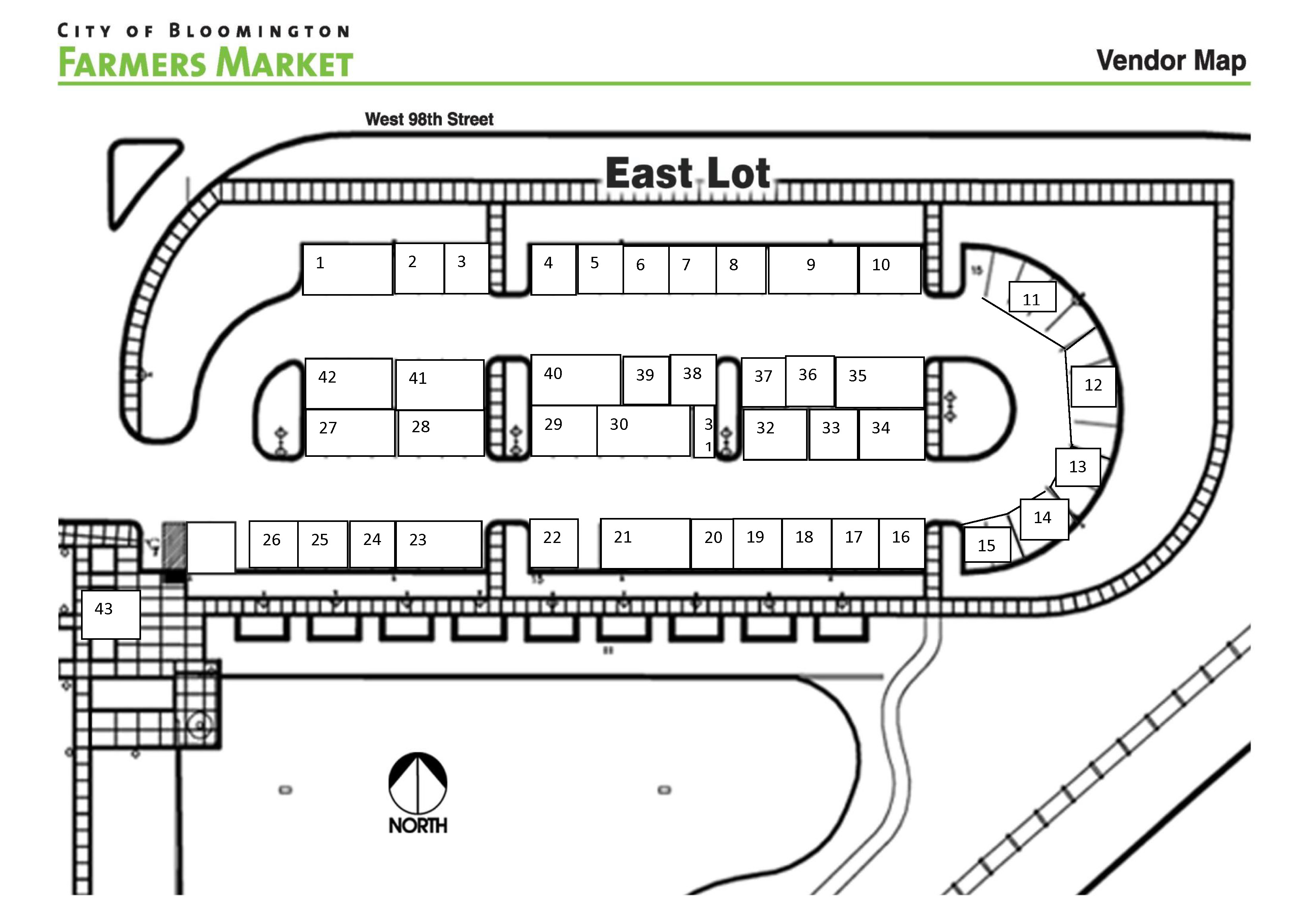 Farmers Market Vendor Map July - October 2023