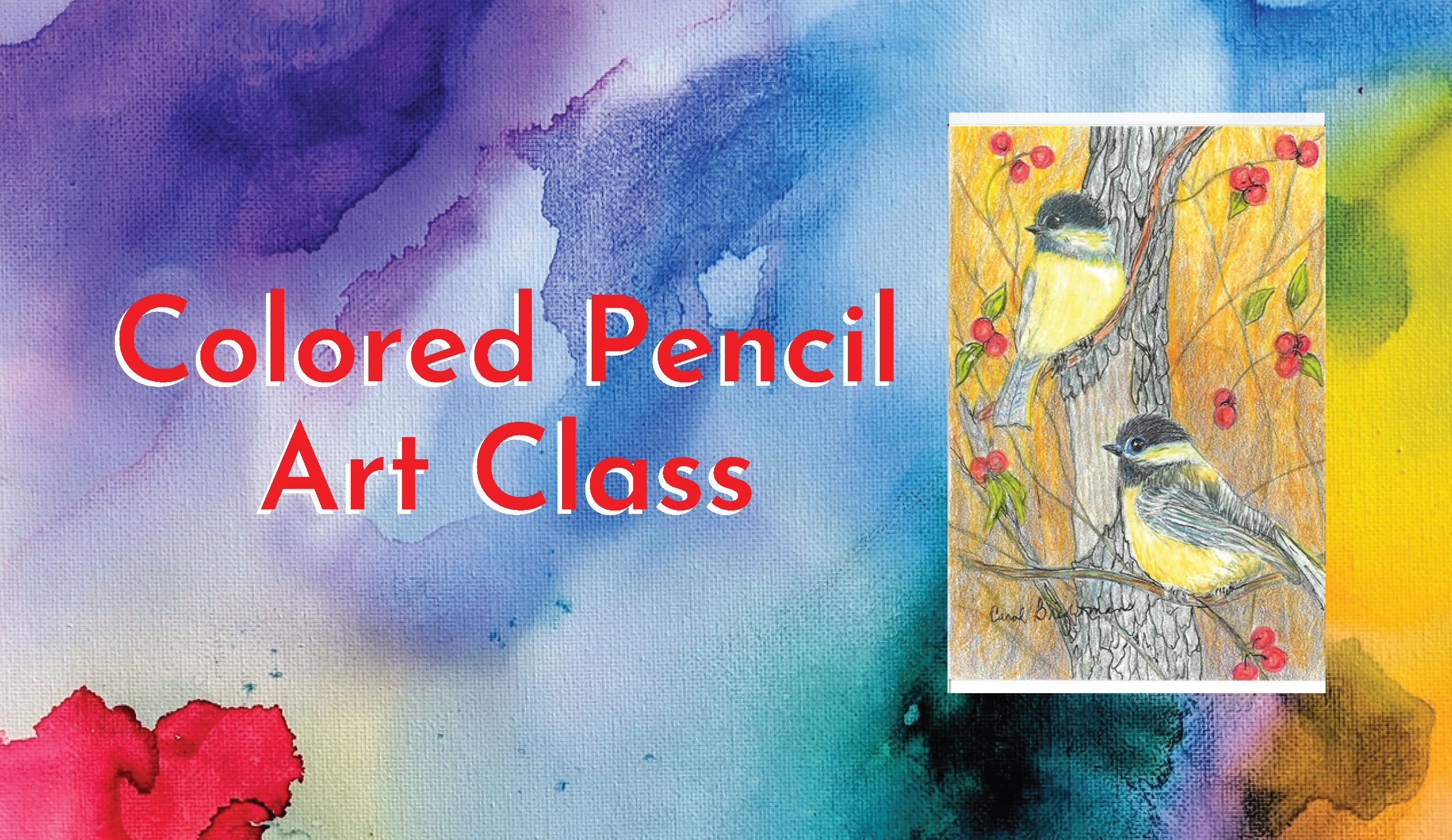 Colored Pencil Art Class Graphic