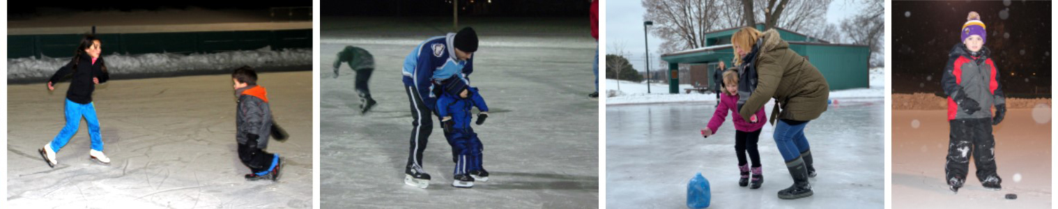 Outdoor Rink Skaters