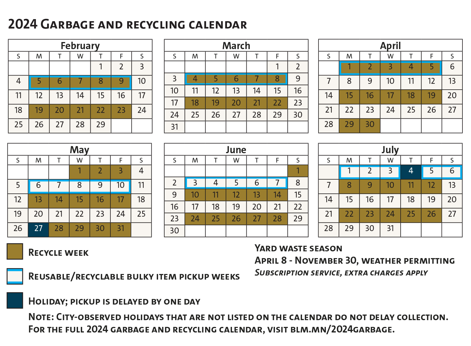 Garbage Calendar