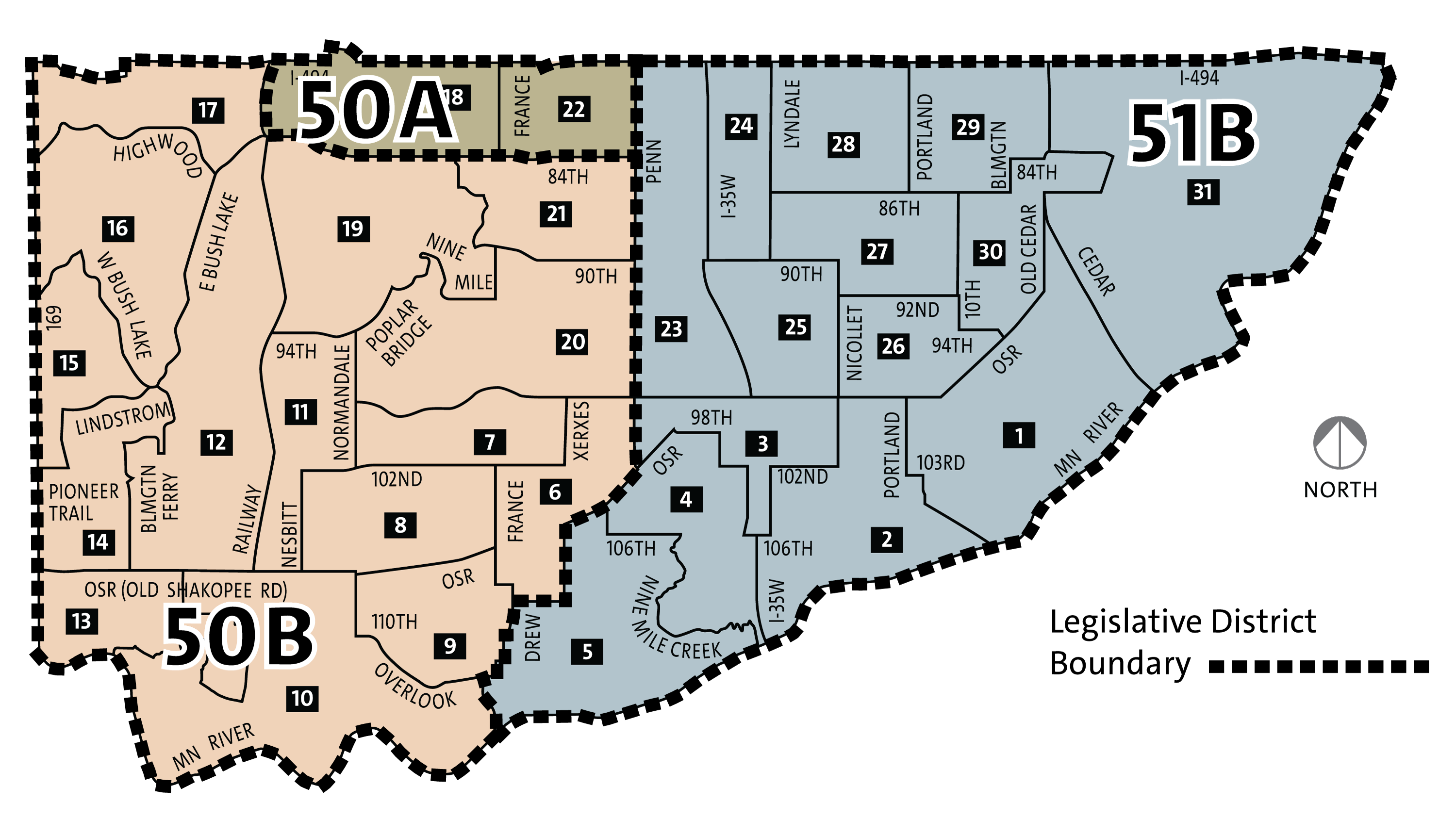 Legislative districts and precincts