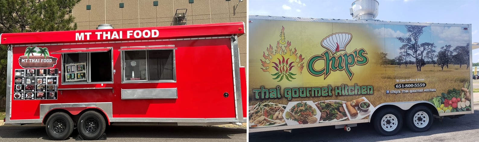 MT Thai and Chip's Thai food trucks