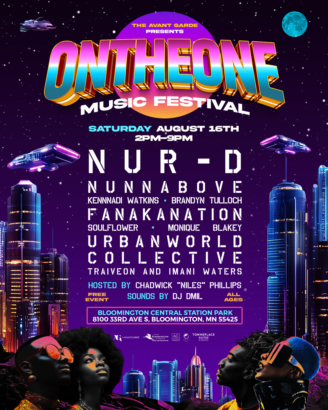 On The One Music Festival 2025 with pink, green, purple and orange logo and performer listing