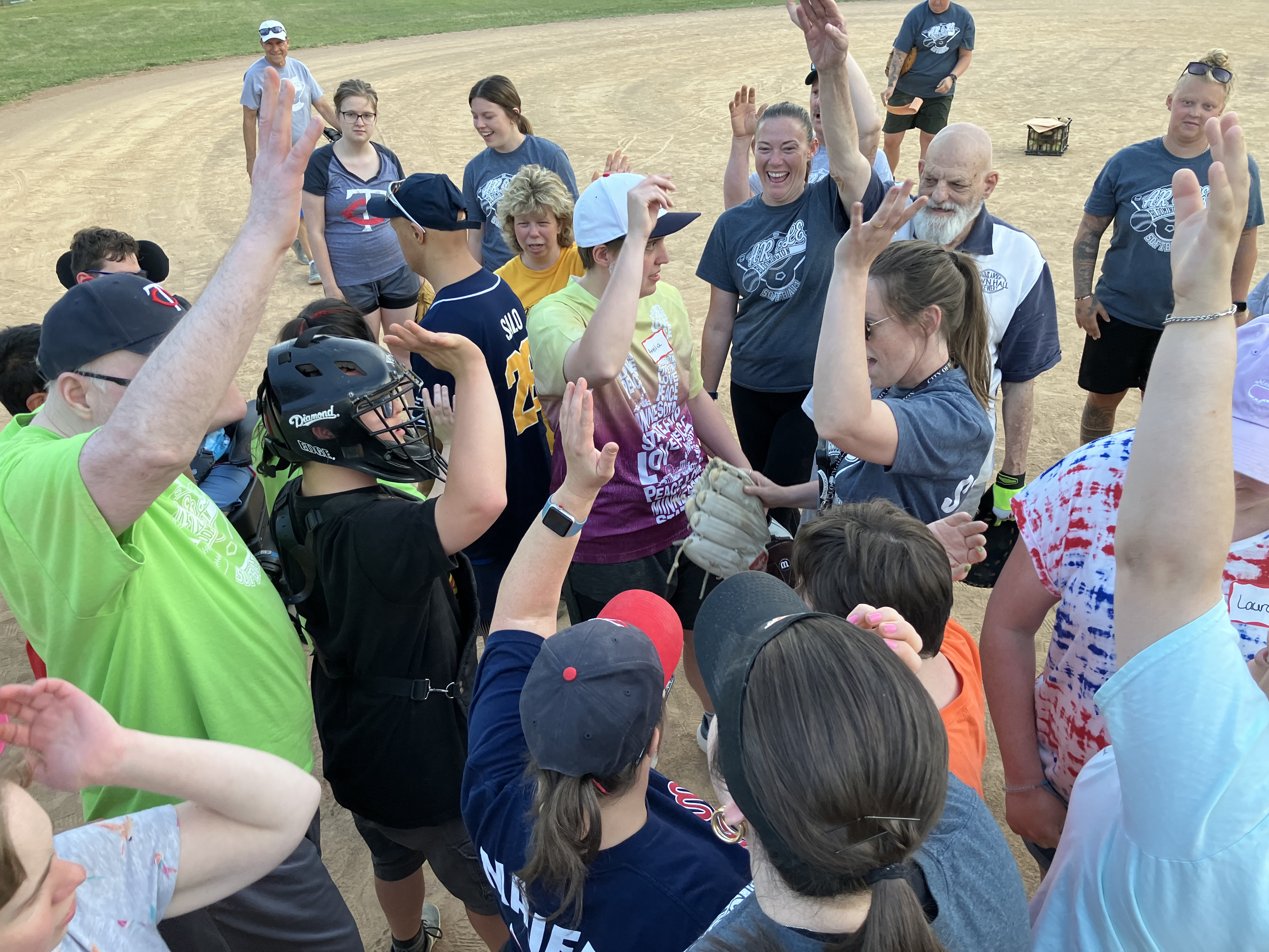 Adaptive athletes celebrating