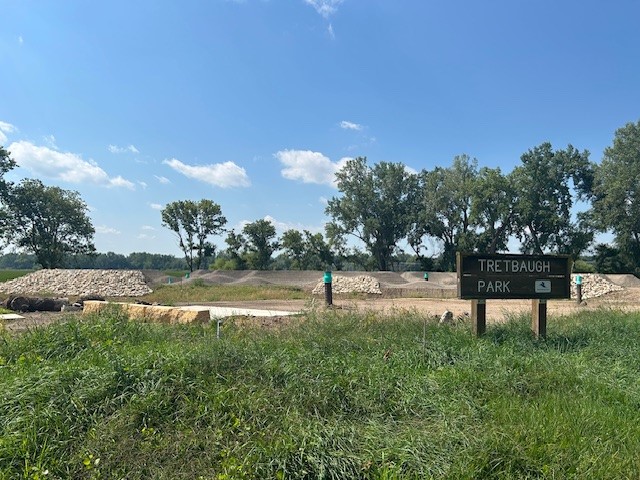 Tretbaugh Park - Entrance near Intermediate and Tot Tracks construction 081925