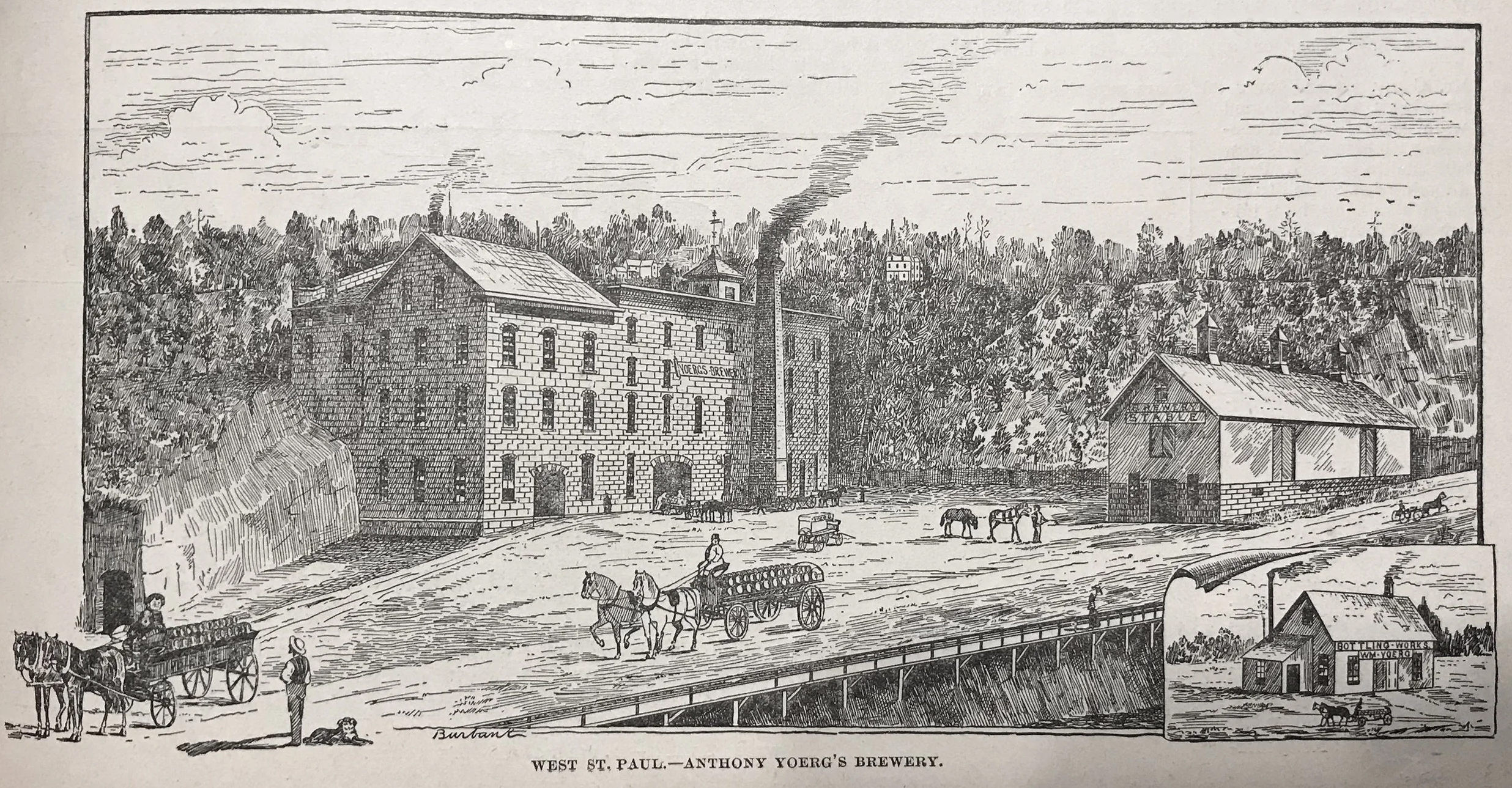 Sketch of the Anthony Yoerg Brewery