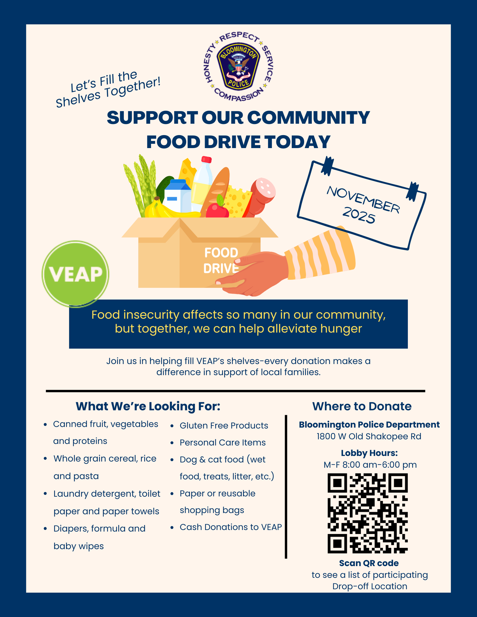 Food drive flyer