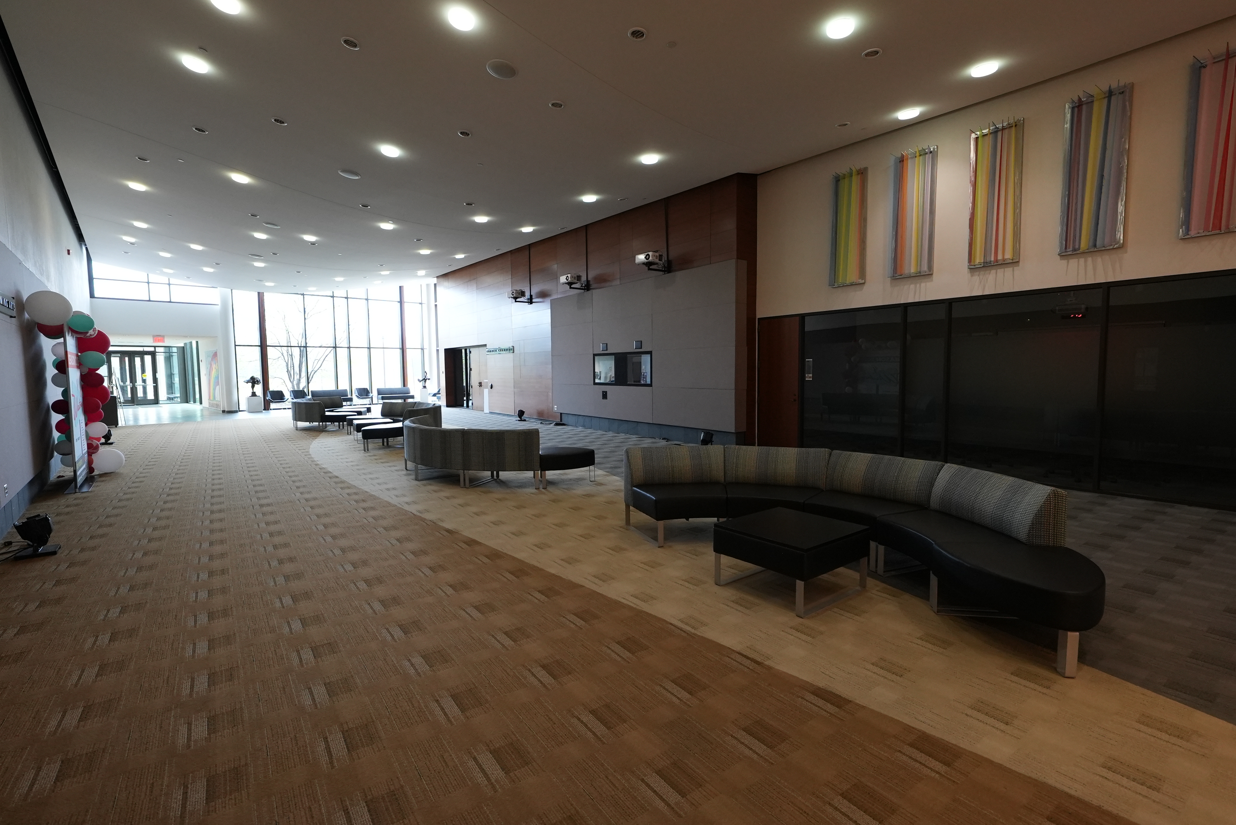 Main Lobby Bloomington Center for the Arts inside Bloomington Civic Plaza, adjacent to Schneider Theater and Council Chambers