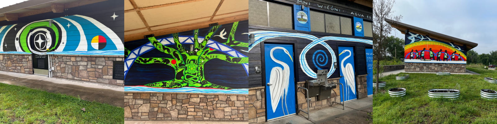 Images of Haŋté (Cedar) Healing Bridge Mural & Garden