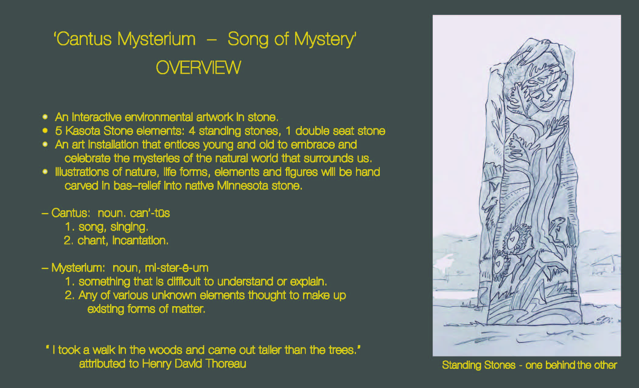 Concept Overview page from sculputre proposal