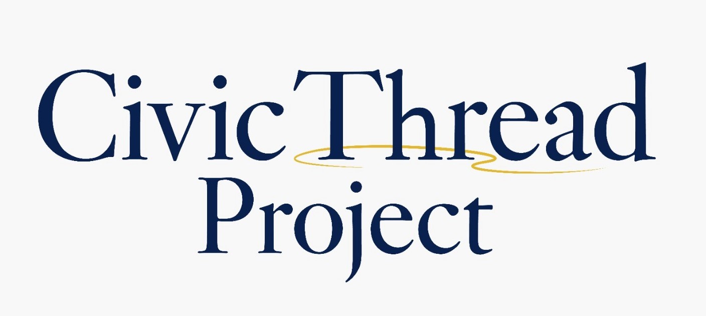 Civic Thread Project Logo, thread in between "Civic Thread Project"