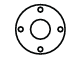 Illustration of a large 3" meter flange. 