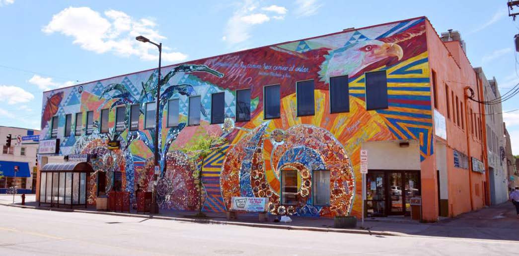 Mural by GoodSpace Murals, colorful wall