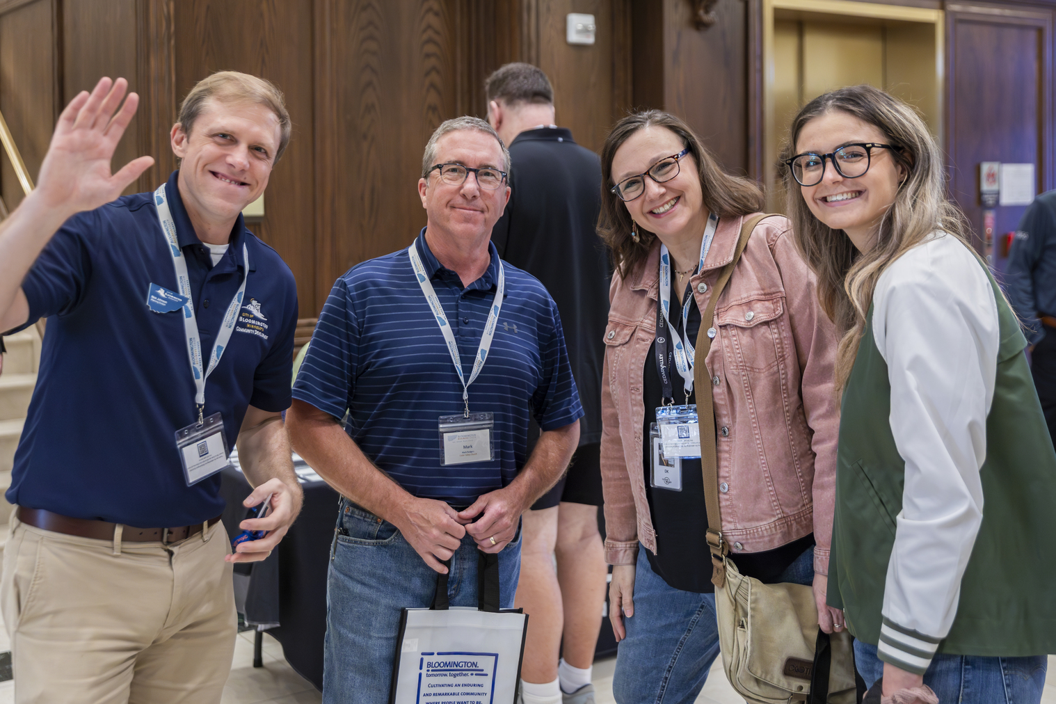 Staff and attendees at the business forum