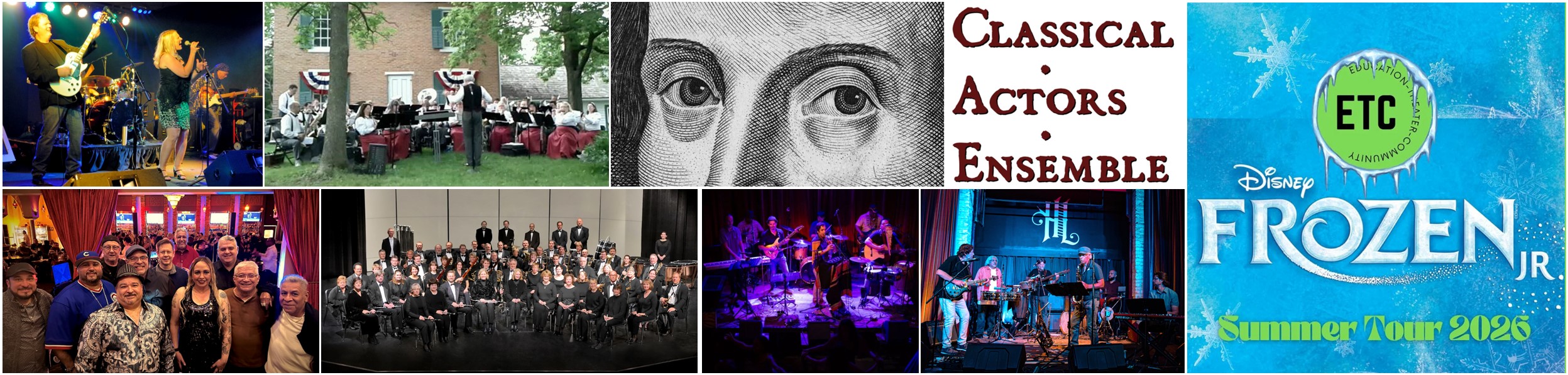 Montage of performers for the 2026 Arts in the Parks Sunday Funday series