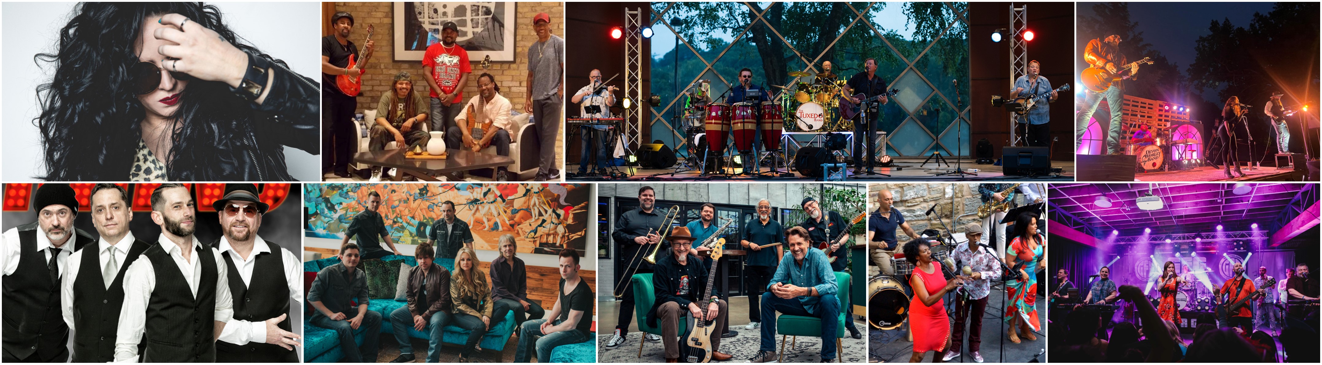 Montage of performers for the 2026 Arts in the Parks Thursday Blockbusters series