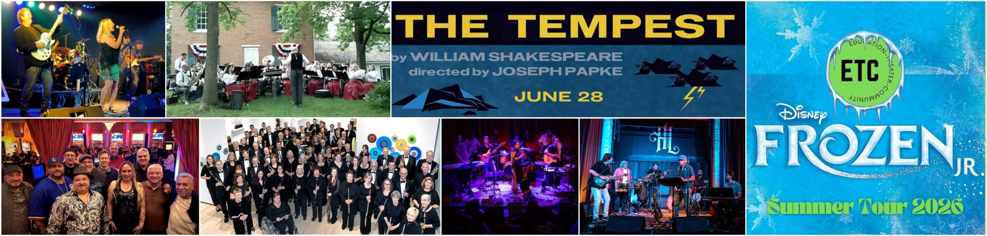 Montage of performers for the 2026 Arts in the Parks Sunday Funday series