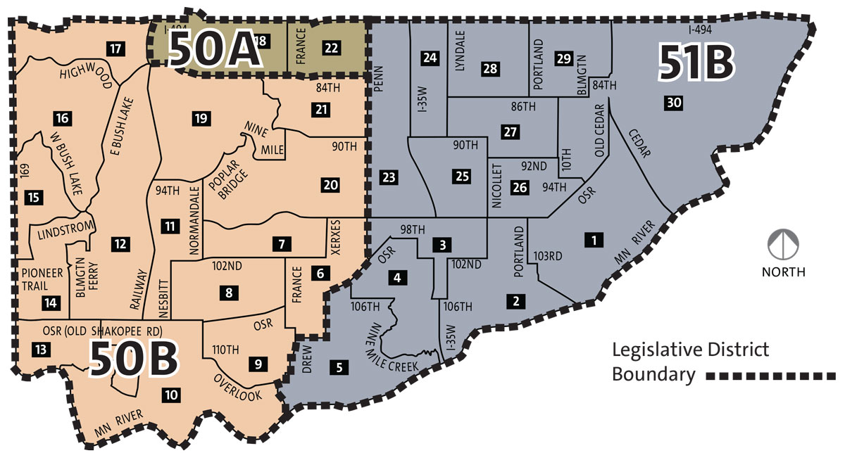 Legislative districts map