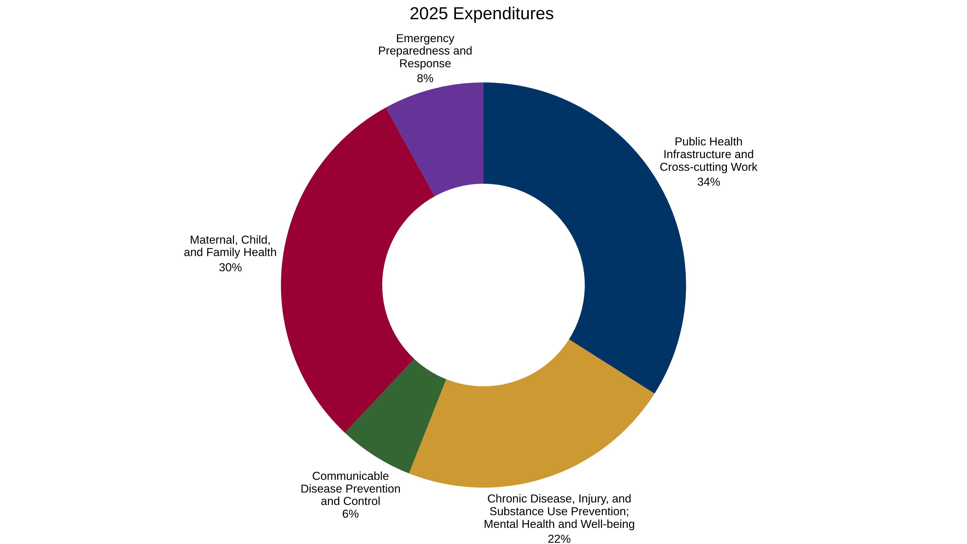 Expenditure pie chart for 2025