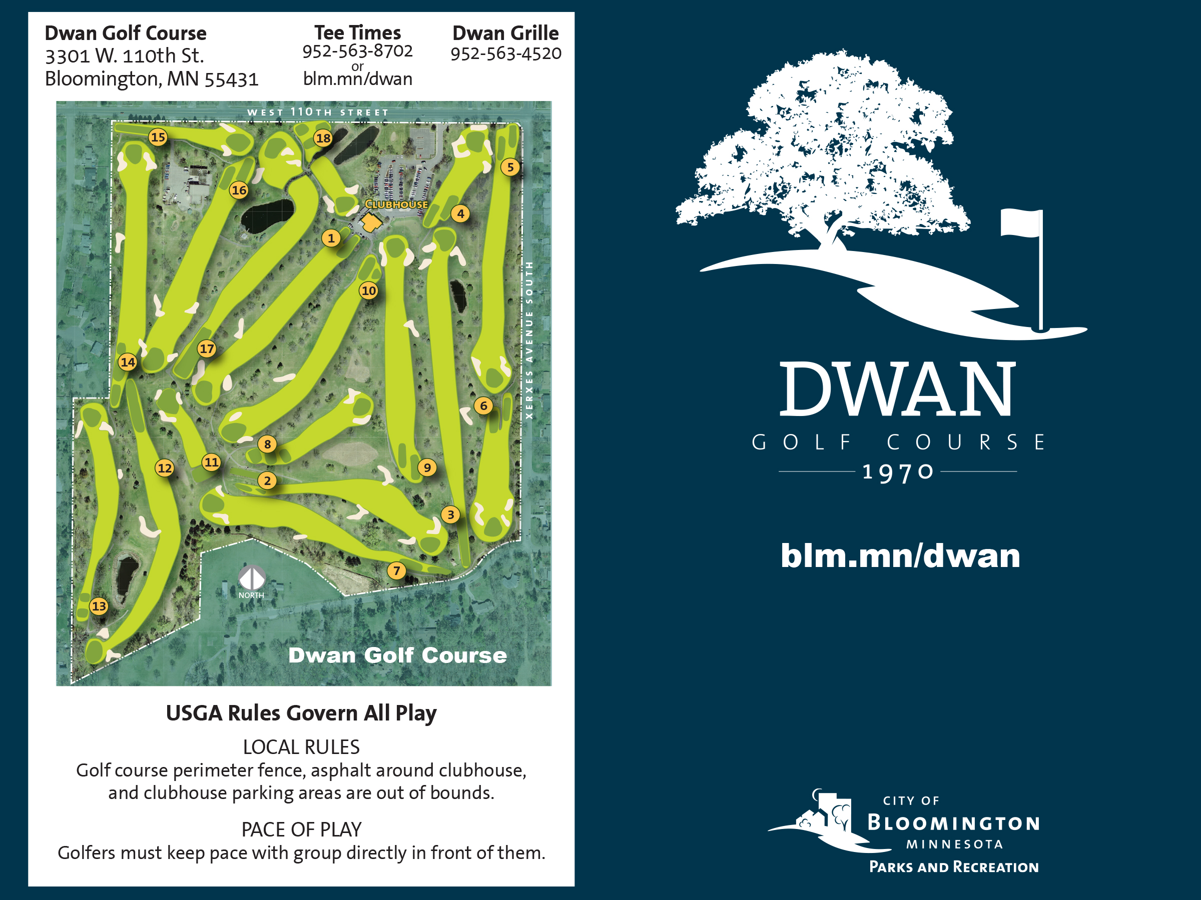 Dwan Golf Course City of Bloomington MN