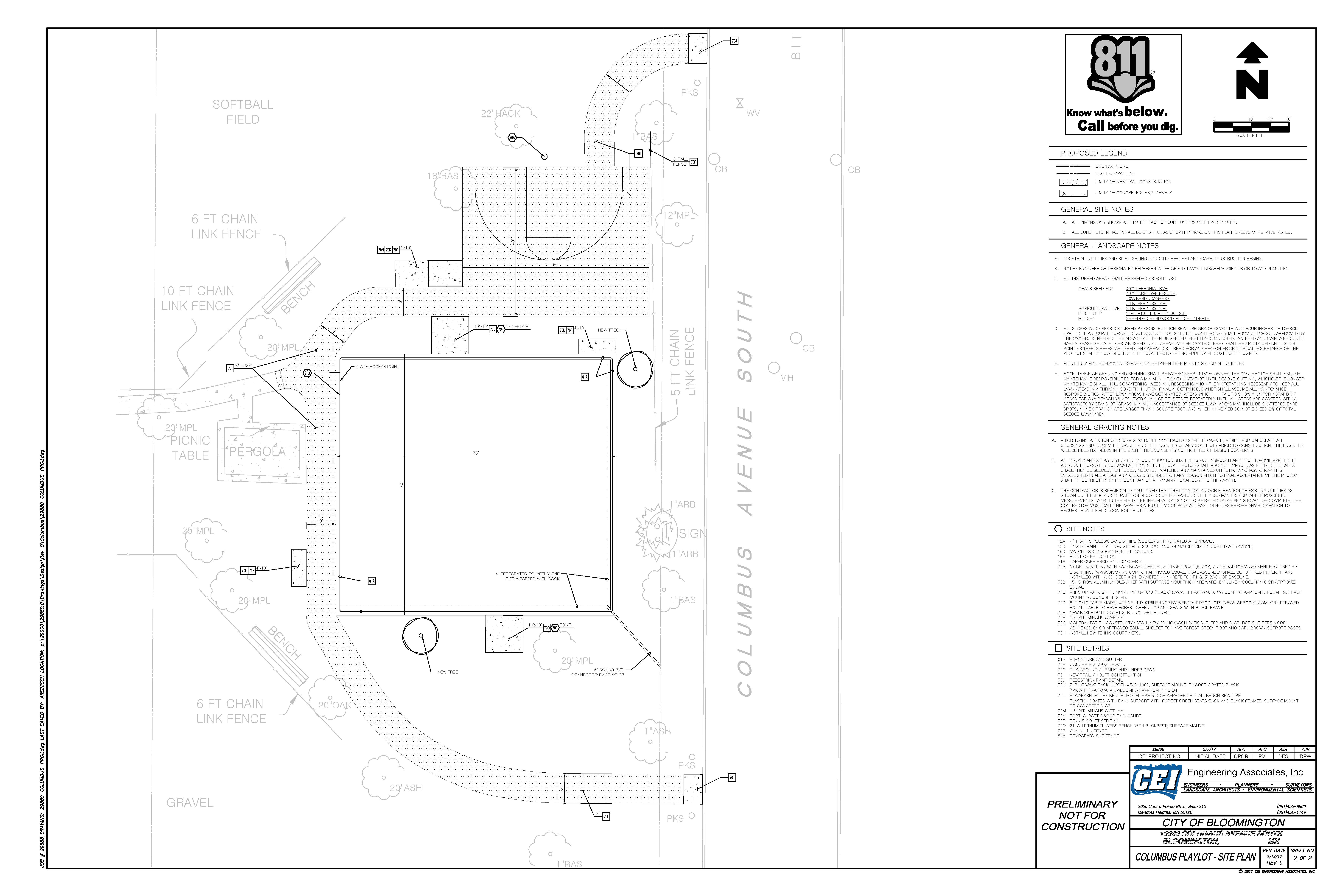 Columbus Playlot site Plan