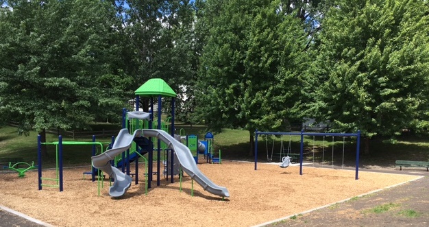 new playground equipment at dupont playlot