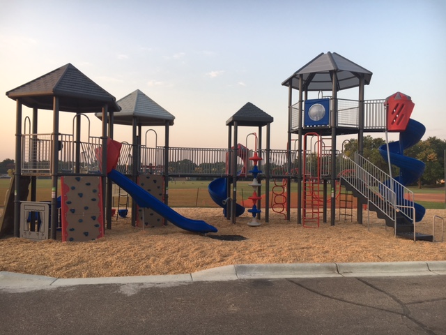 Completed children's play area at Valley View Elementary.