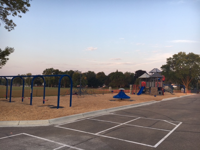 Completed children's play area at Valley View Elementary.