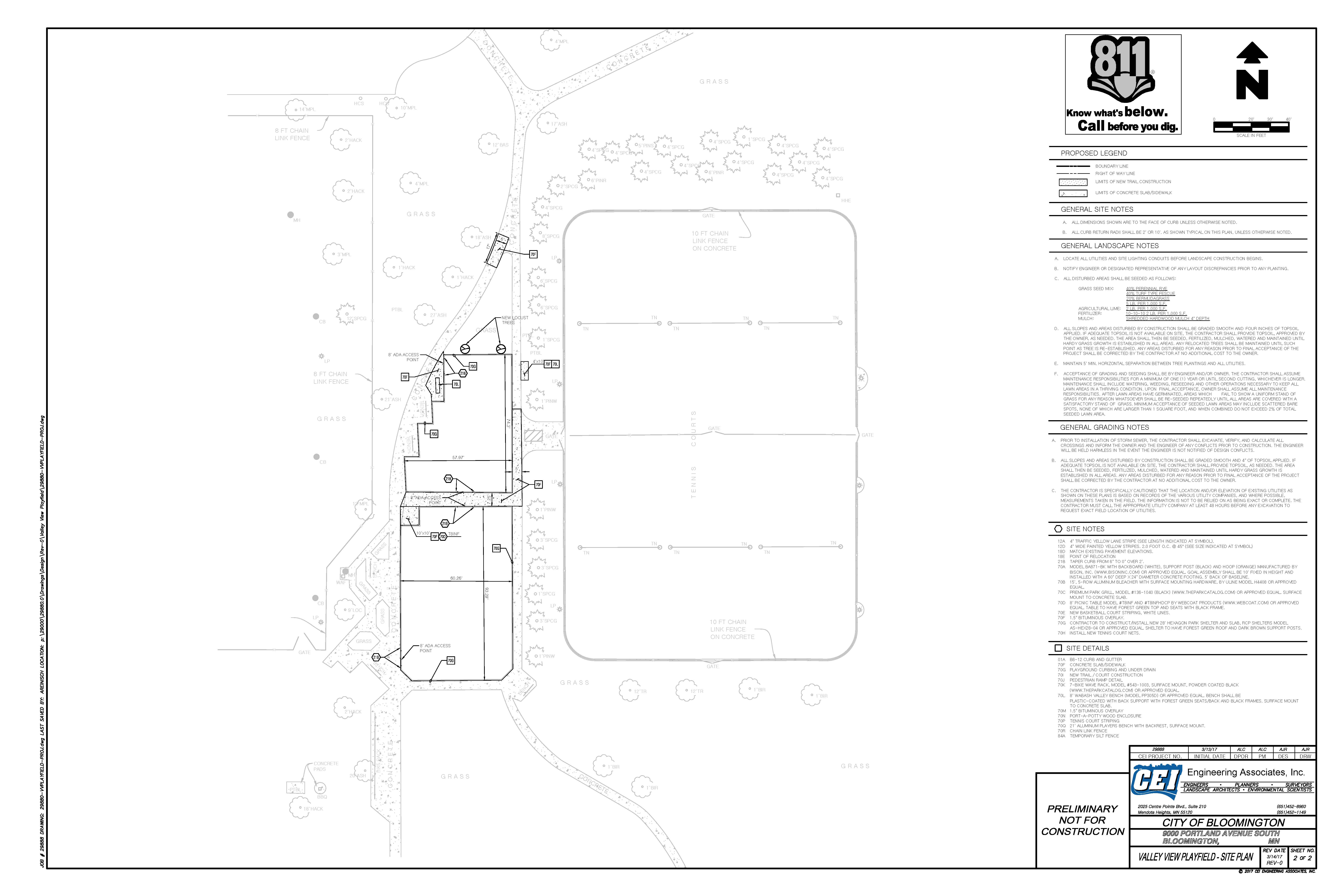 Valley View Playfield Site Plan