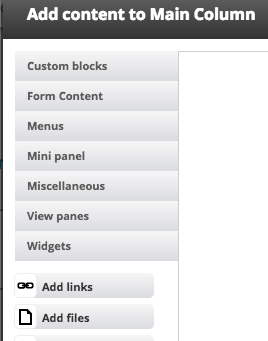 Default widgets