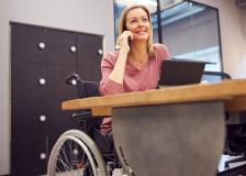 Businessperson at desk. 
