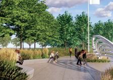 Veterans Memorial rendering