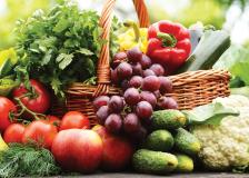 Food in a wicker basket