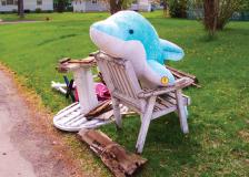 Curbside cleanup pile